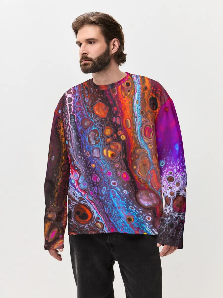 Men's oversized cotton long sleeve