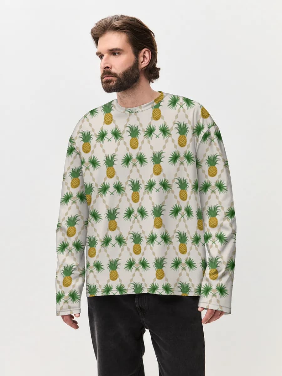 Men's oversized cotton long sleeve