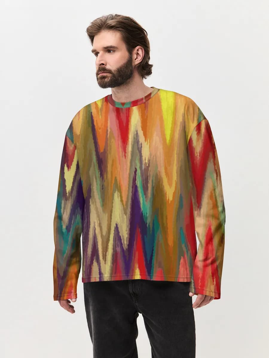Men's oversized cotton long sleeve