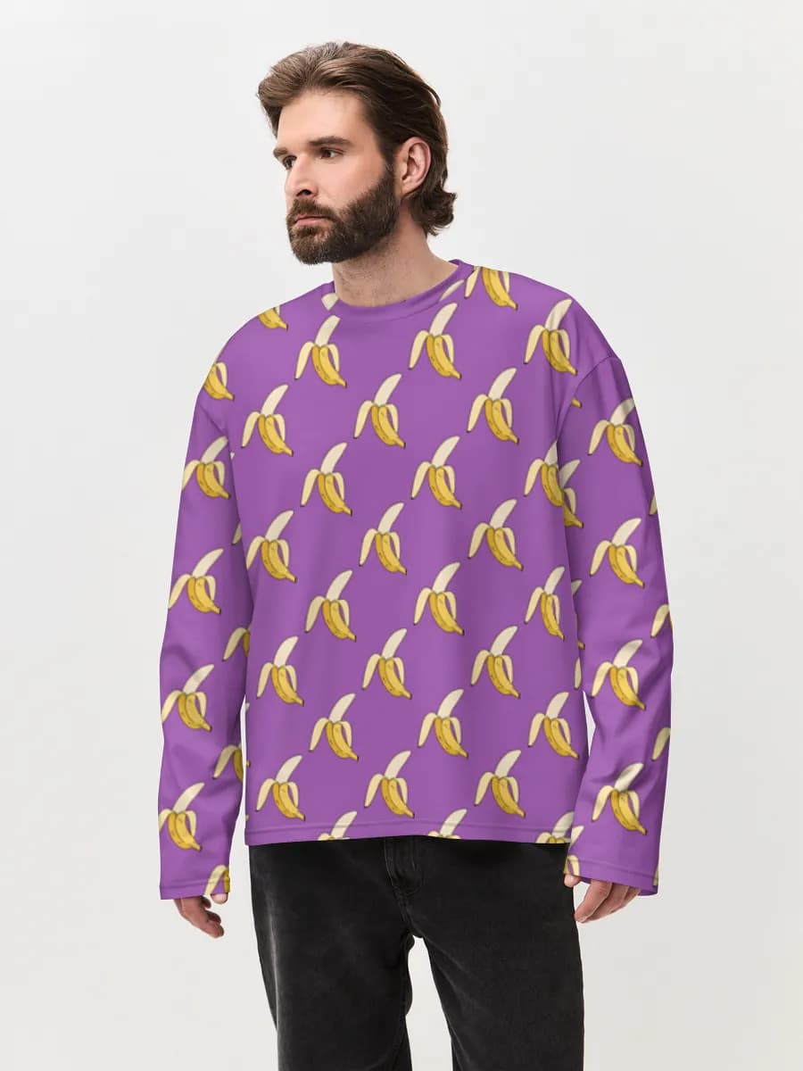 Men's oversized cotton long sleeve