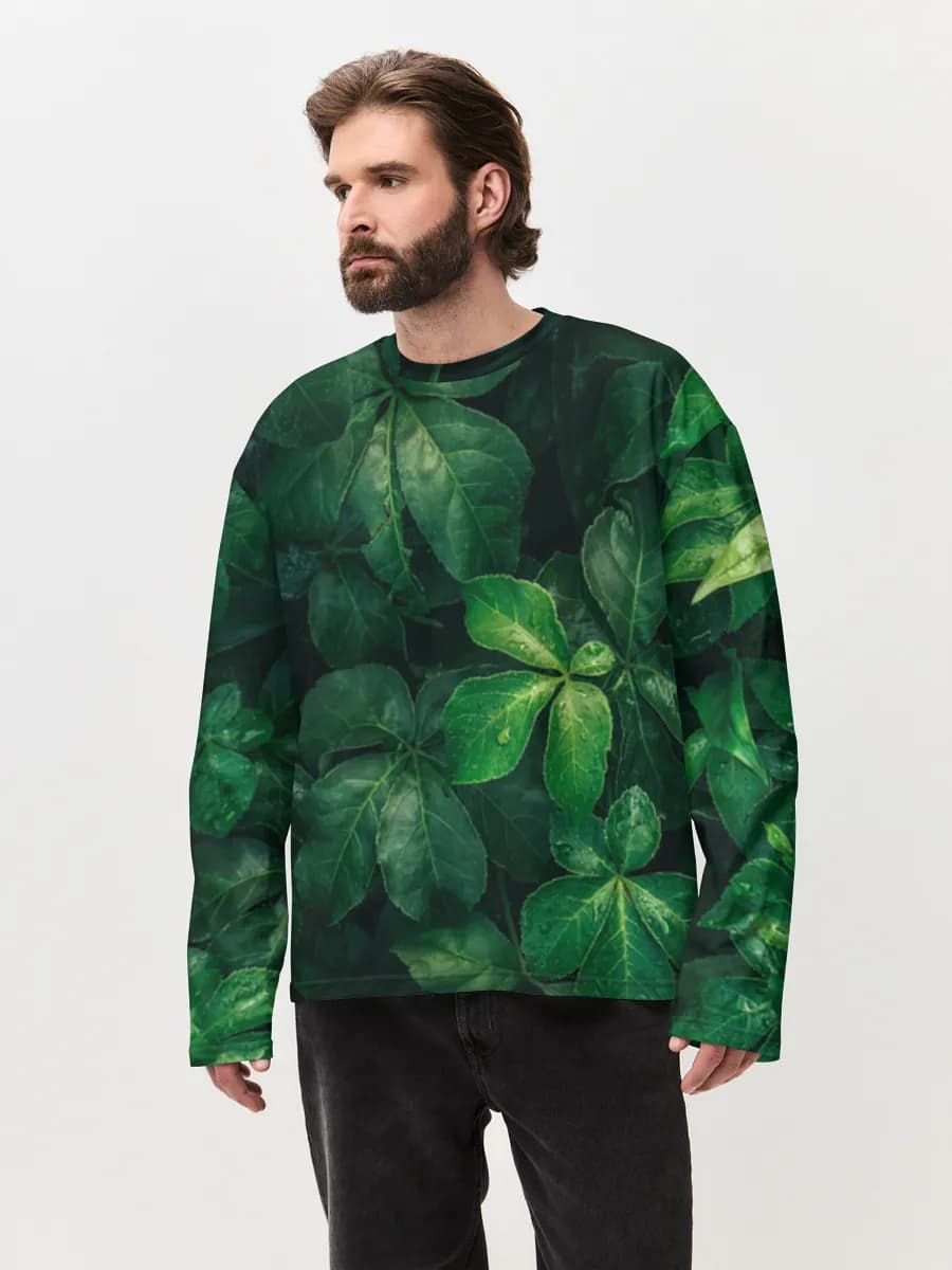 Men's oversized cotton long sleeve