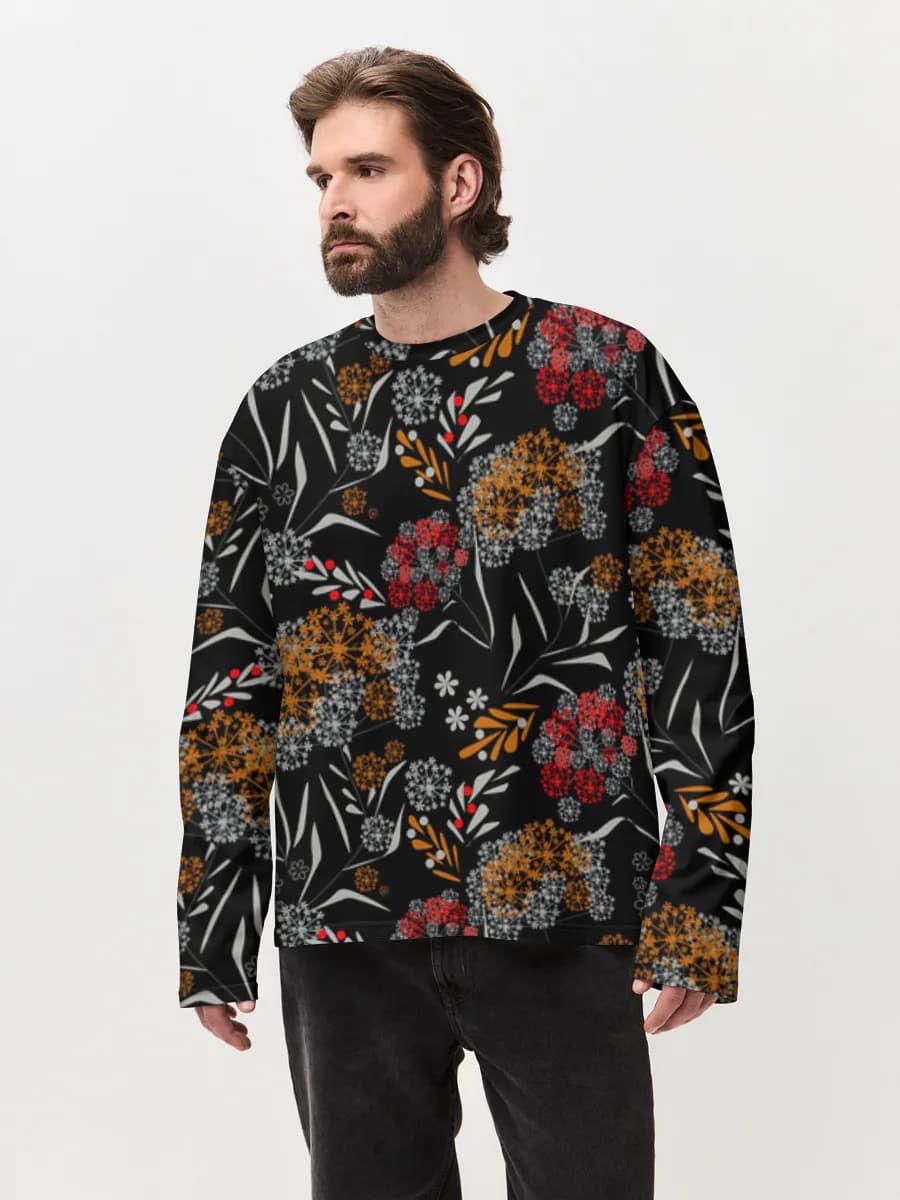 Men's oversized cotton long sleeve