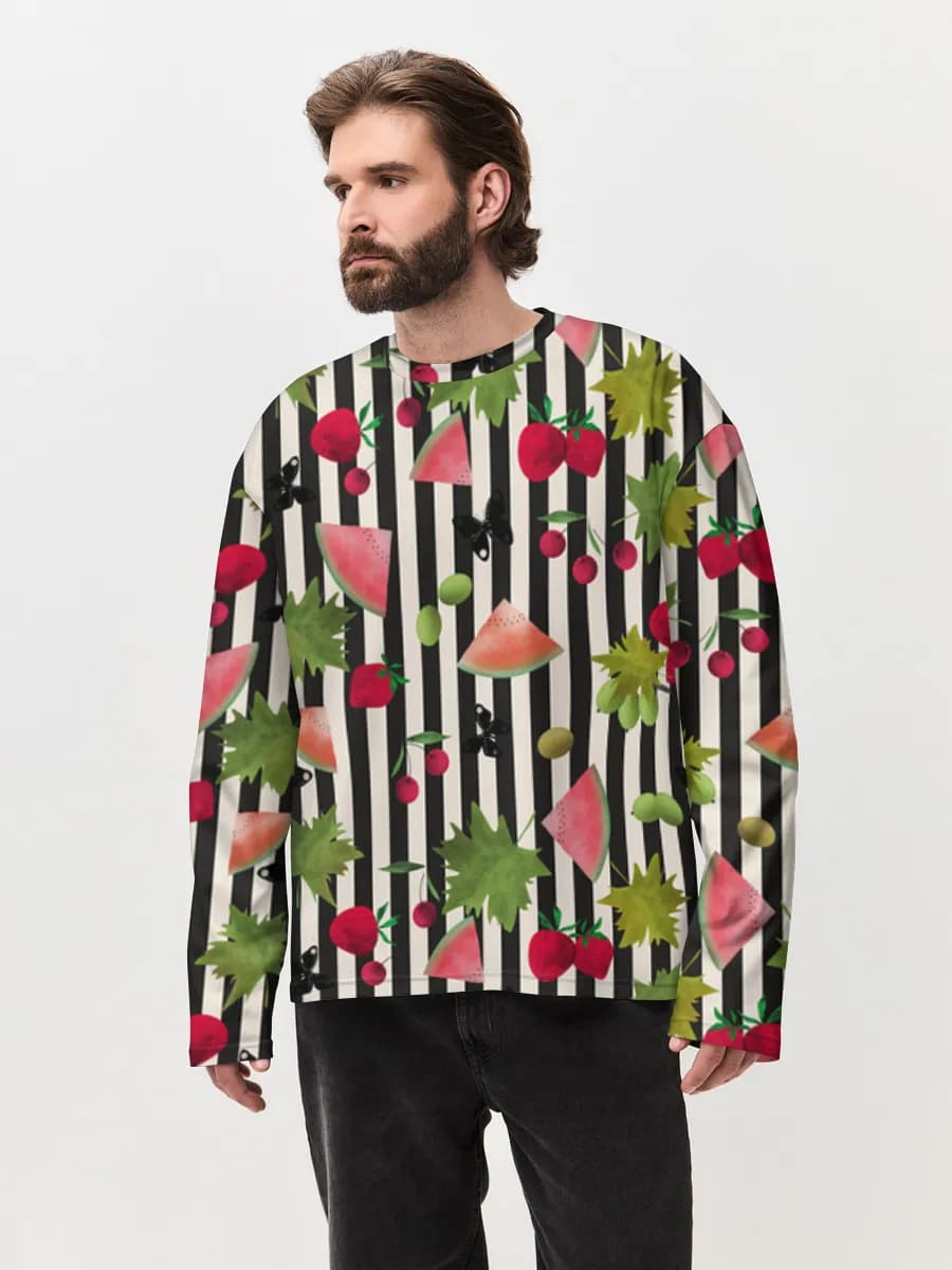 Men's oversized cotton long sleeve