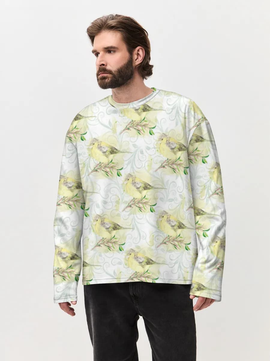 Men's oversized cotton long sleeve