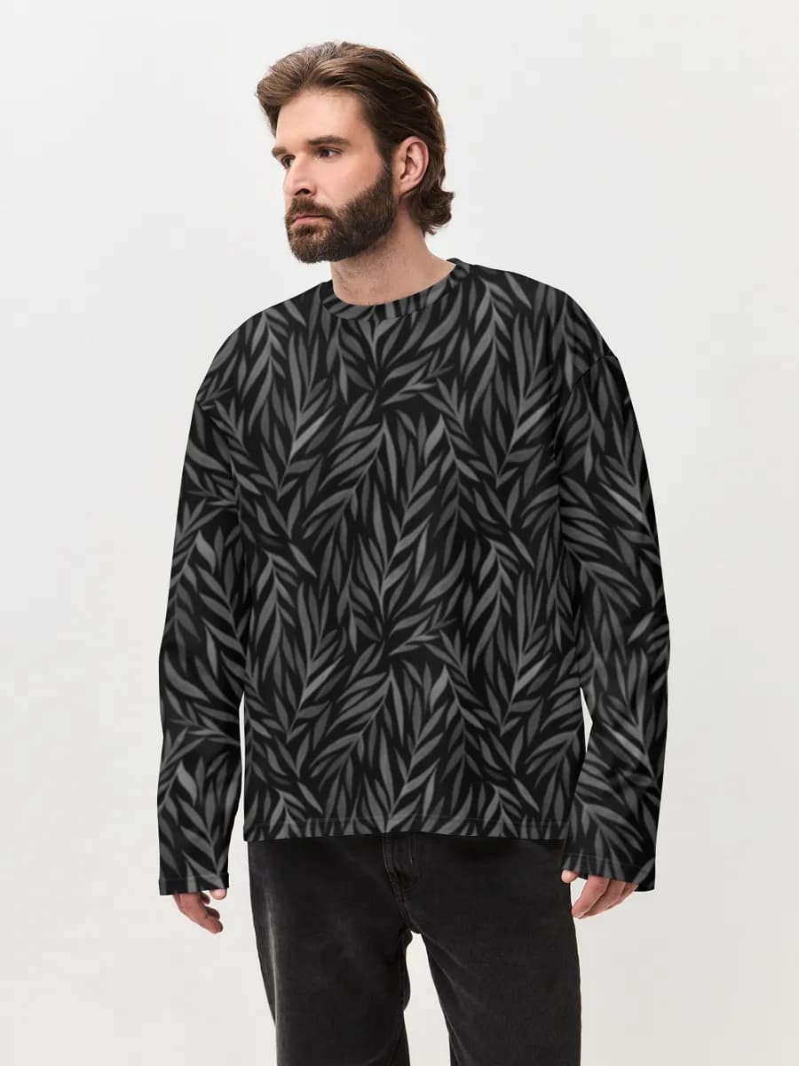Men's oversized cotton long sleeve