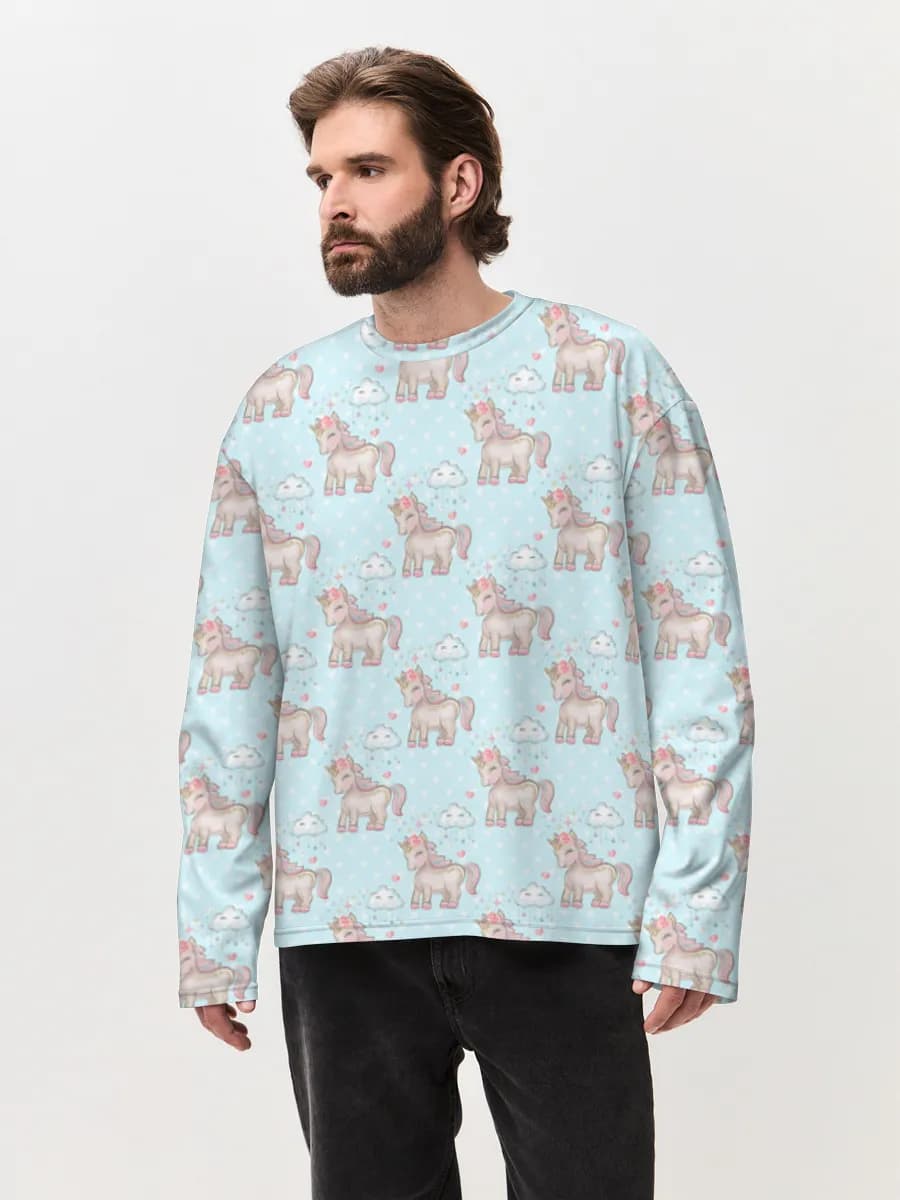 Men's oversized cotton long sleeve