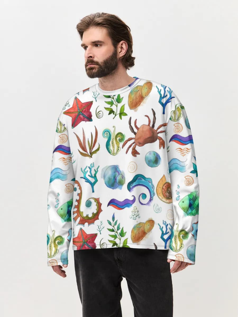 Men's oversized cotton long sleeve