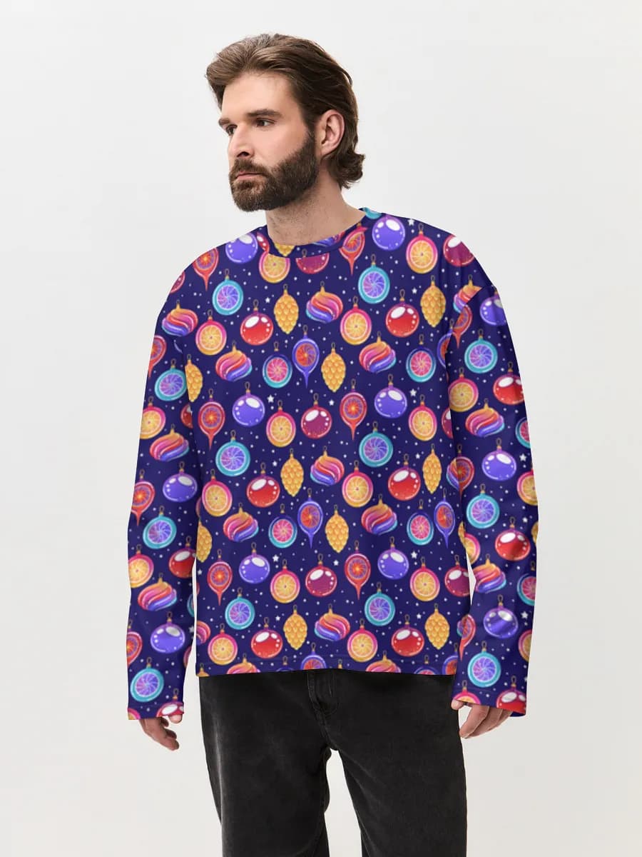 Men's oversized cotton long sleeve