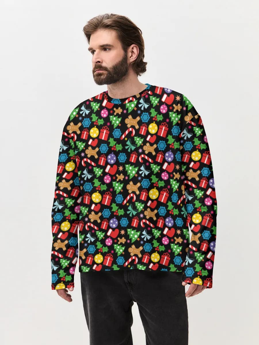 Men's oversized cotton long sleeve