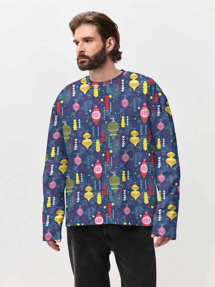 Men's oversized cotton long sleeve