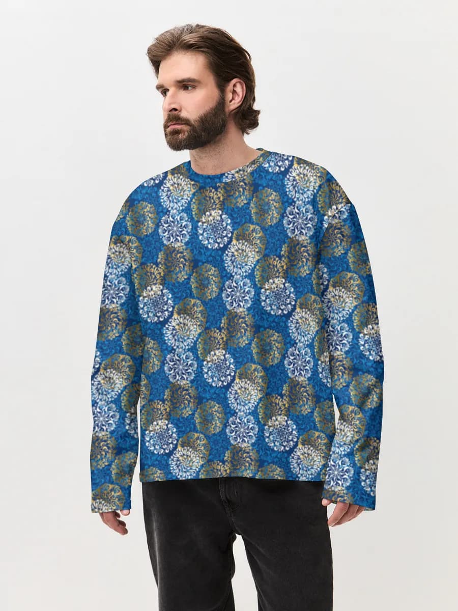 Men's oversized cotton long sleeve