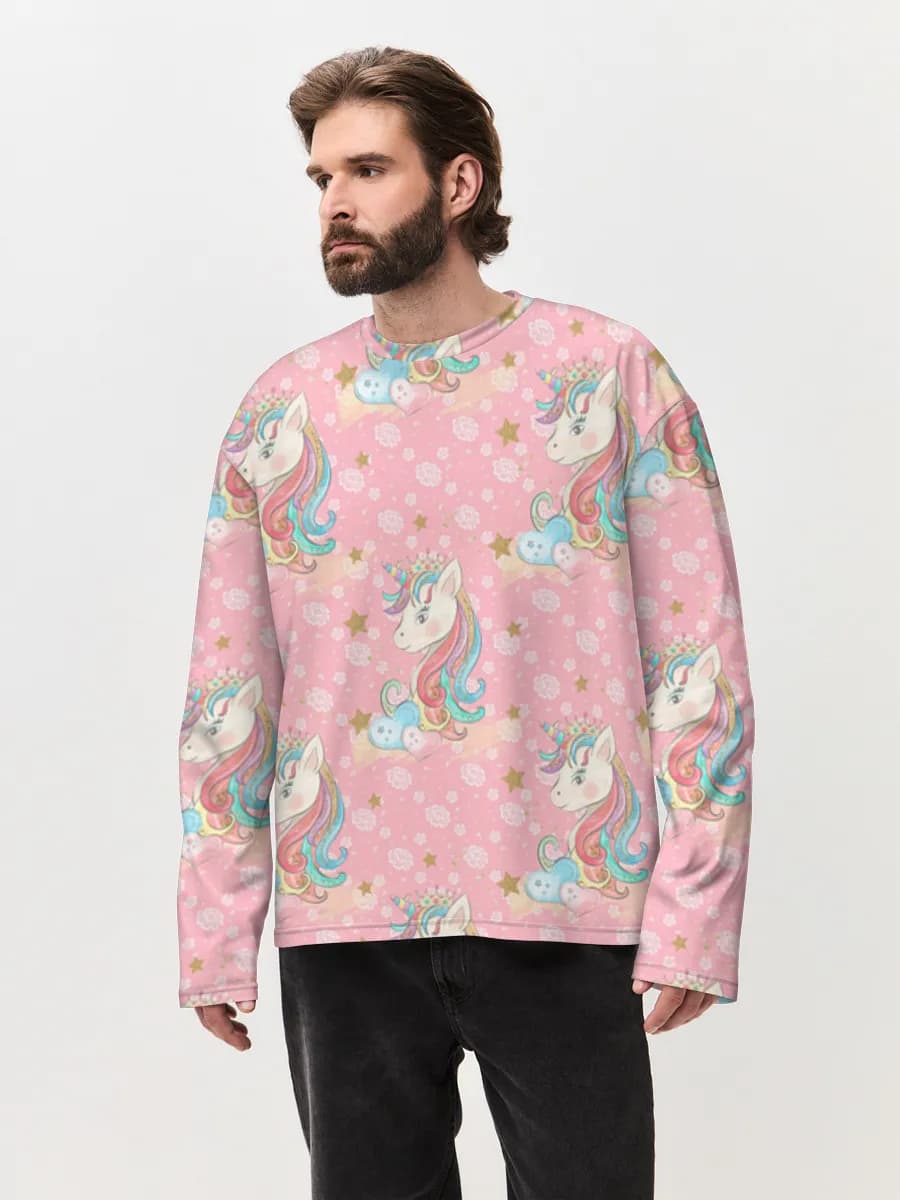 Men's oversized cotton long sleeve
