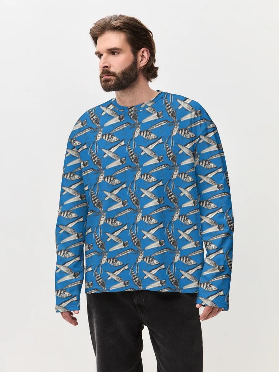 Men's oversized cotton long sleeve