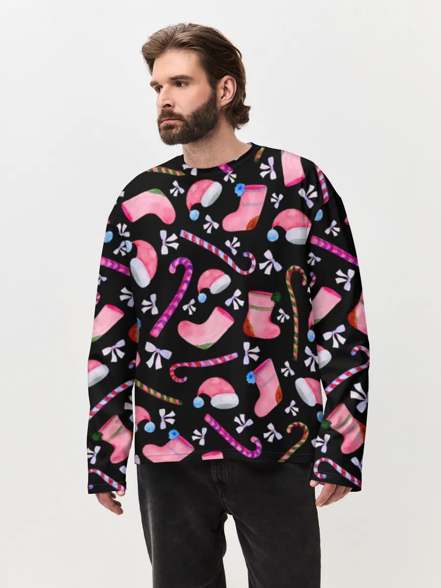 Men's oversized cotton long sleeve