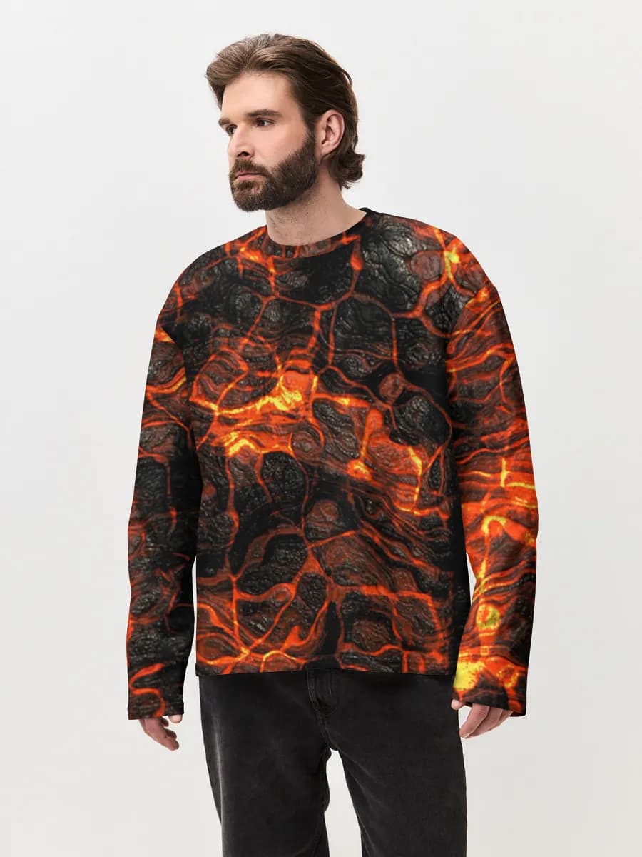 Men's oversized cotton long sleeve