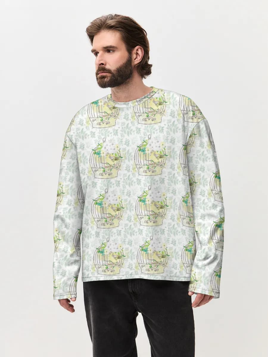 Men's oversized cotton long sleeve