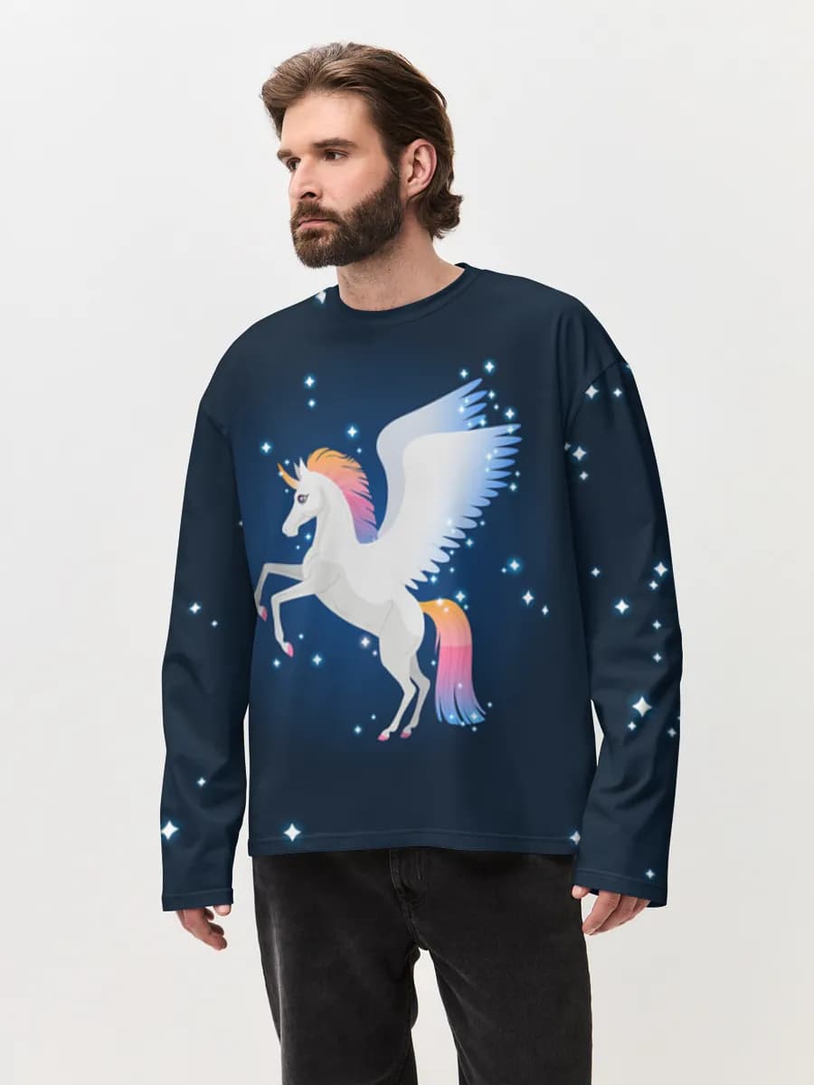 Men's oversized cotton long sleeve