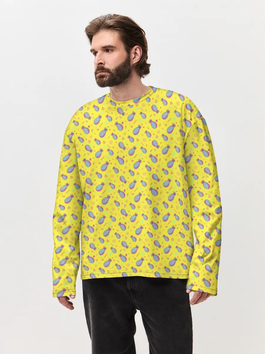 Men's oversized cotton long sleeve