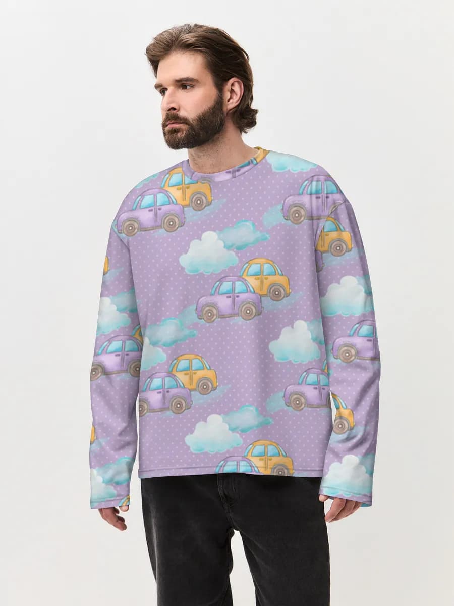 Men's oversized cotton long sleeve