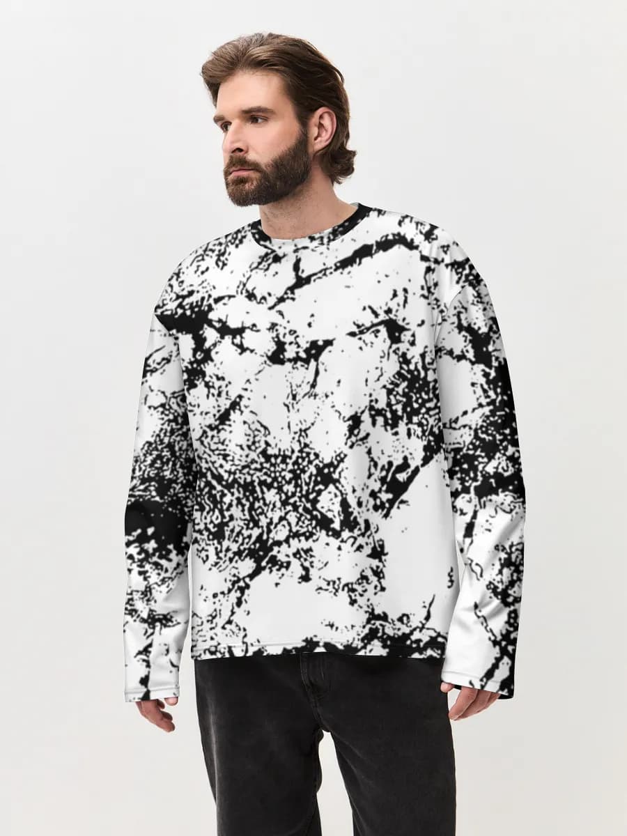 Men's oversized cotton long sleeve