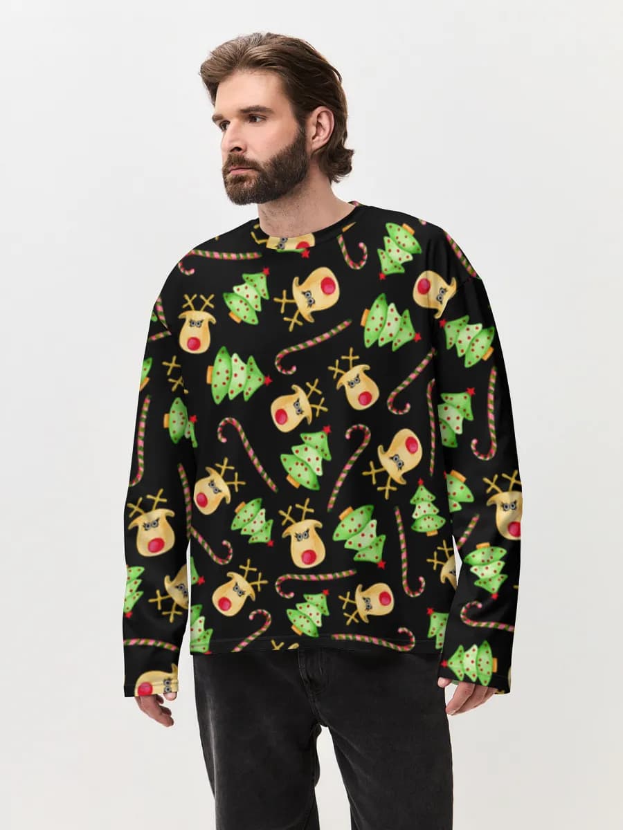 Men's oversized cotton long sleeve