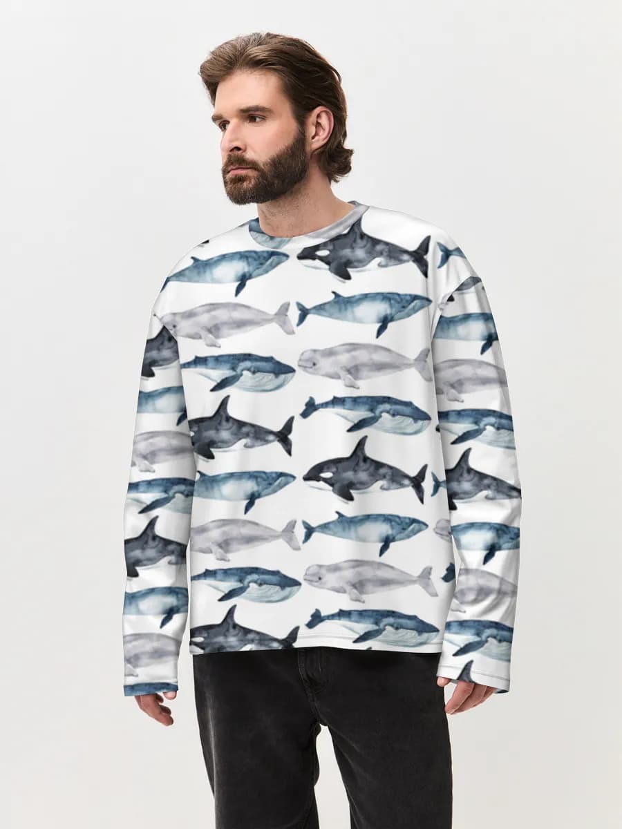 Men's oversized cotton long sleeve
