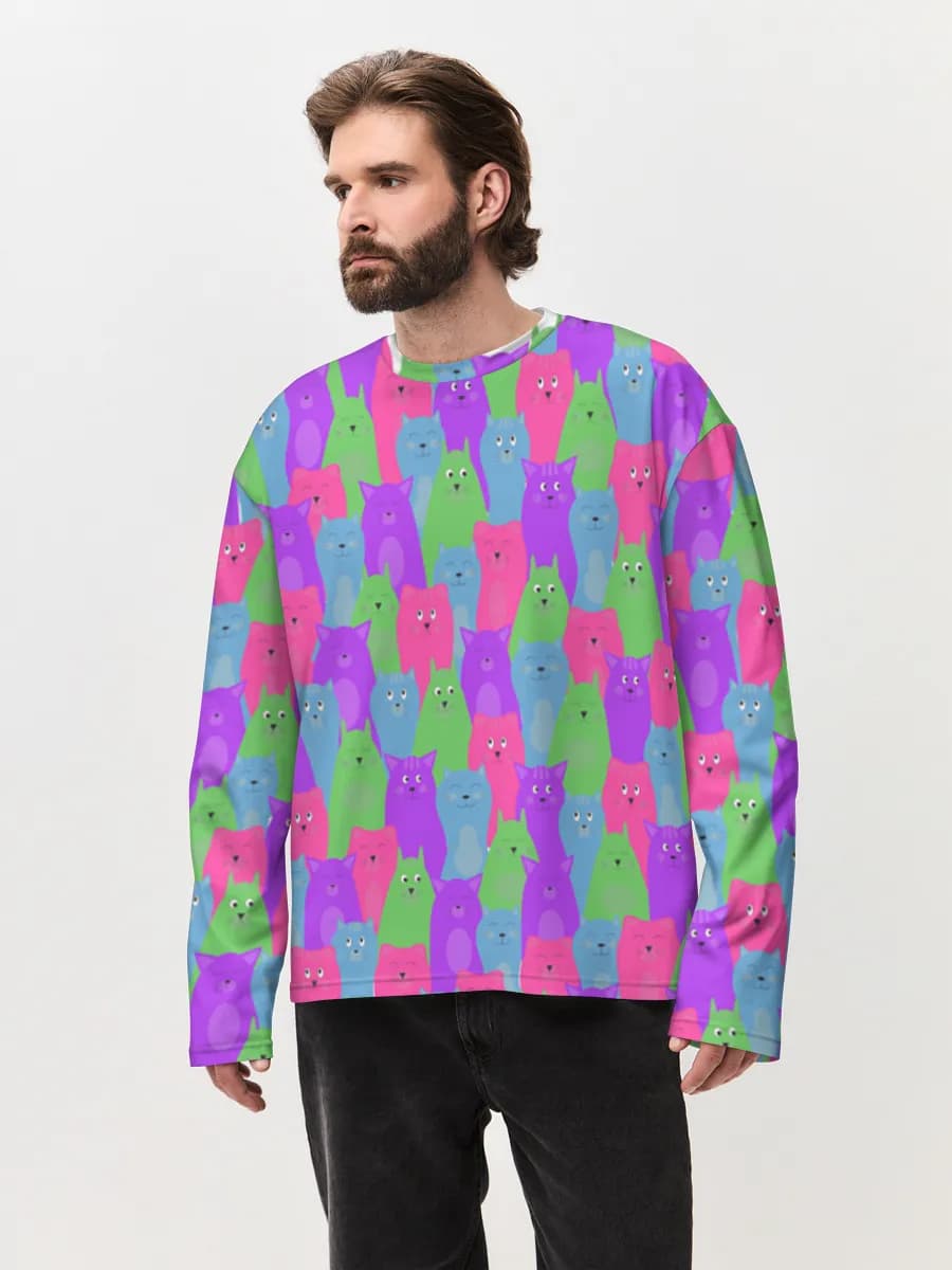 Men's oversized cotton long sleeve