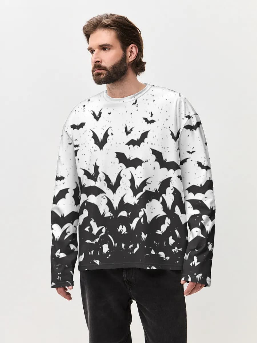 Men's oversized cotton long sleeve