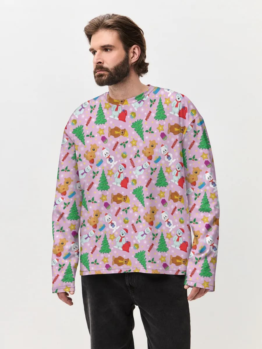 Men's oversized cotton long sleeve