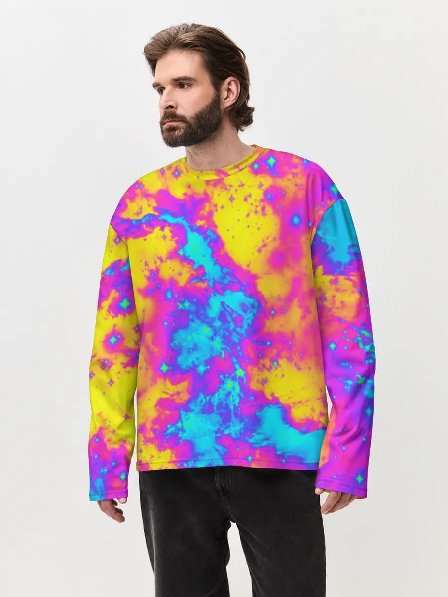 Men's oversized cotton long sleeve