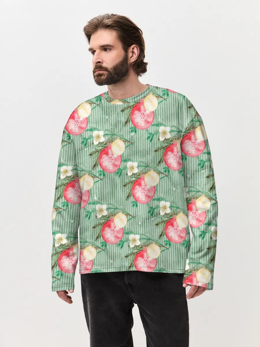 Men's oversized cotton long sleeve