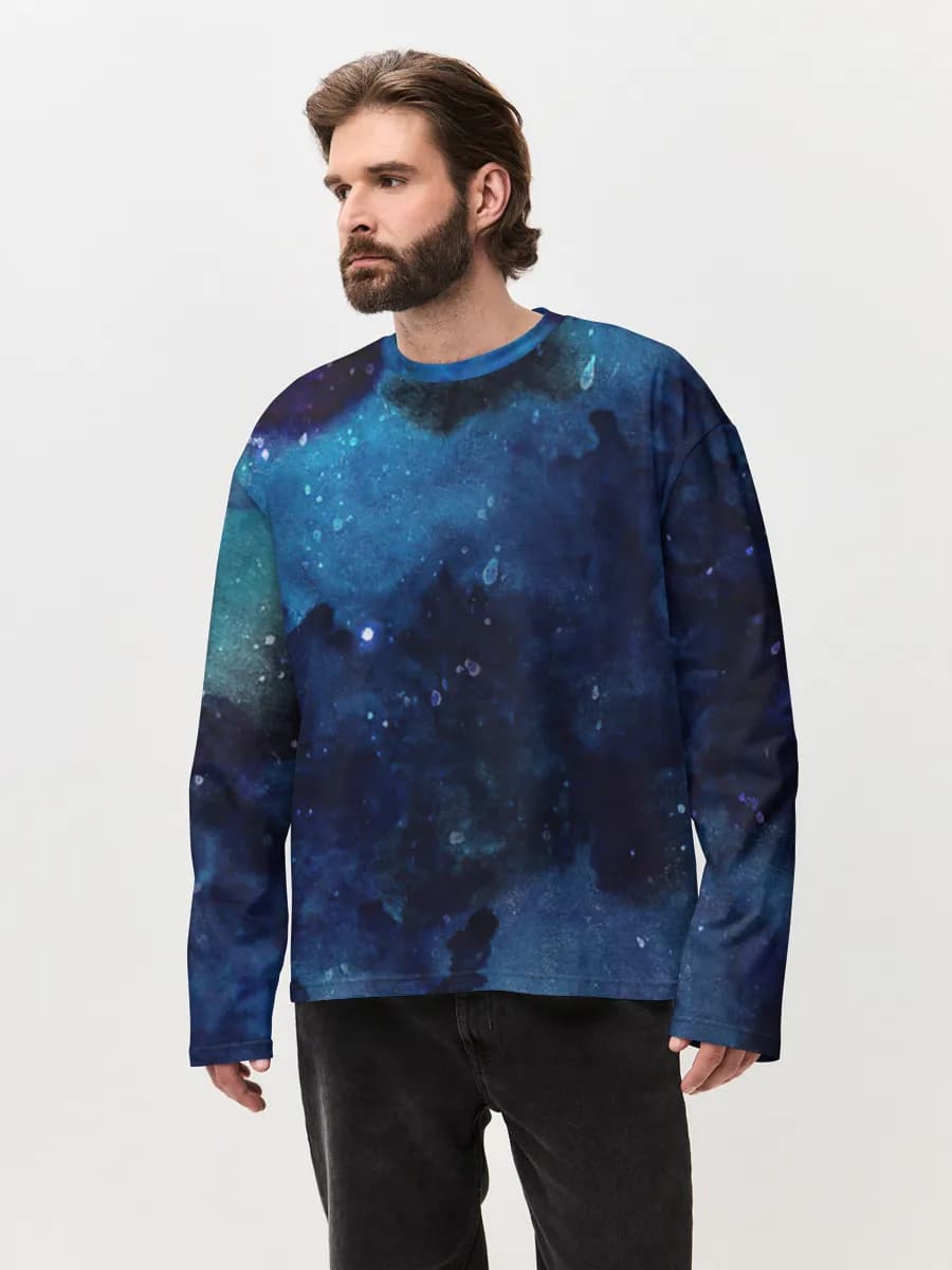 Men's oversized cotton long sleeve