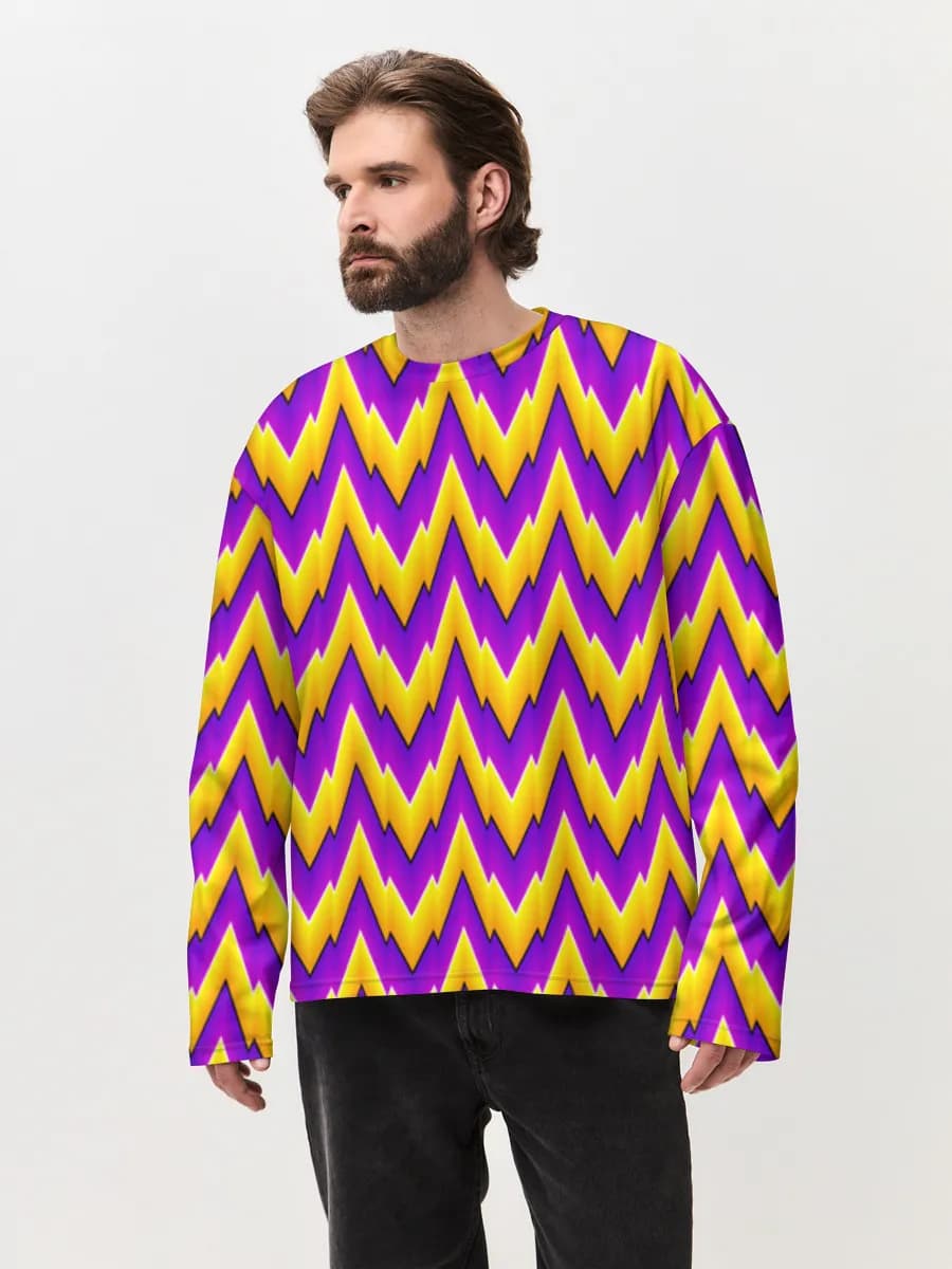 Purple Yellow Chevron Zigzags
