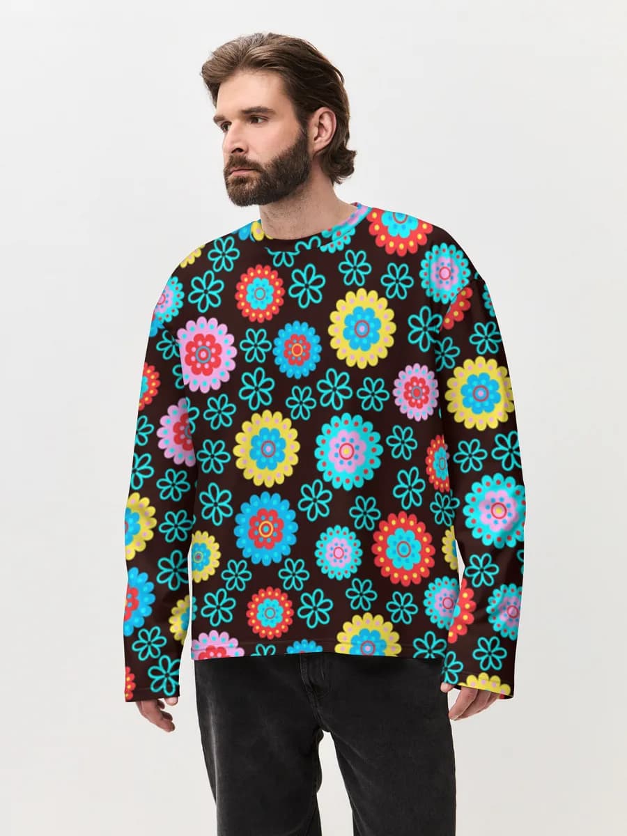 Men's oversized cotton long sleeve