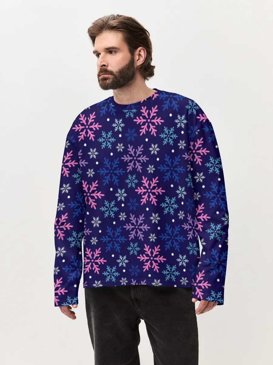 Men's oversized cotton long sleeve