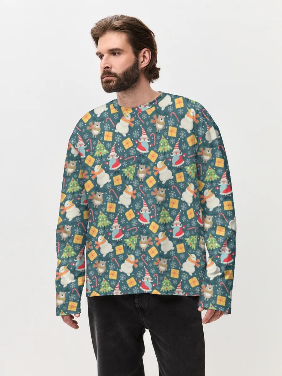 Men's oversized cotton long sleeve
