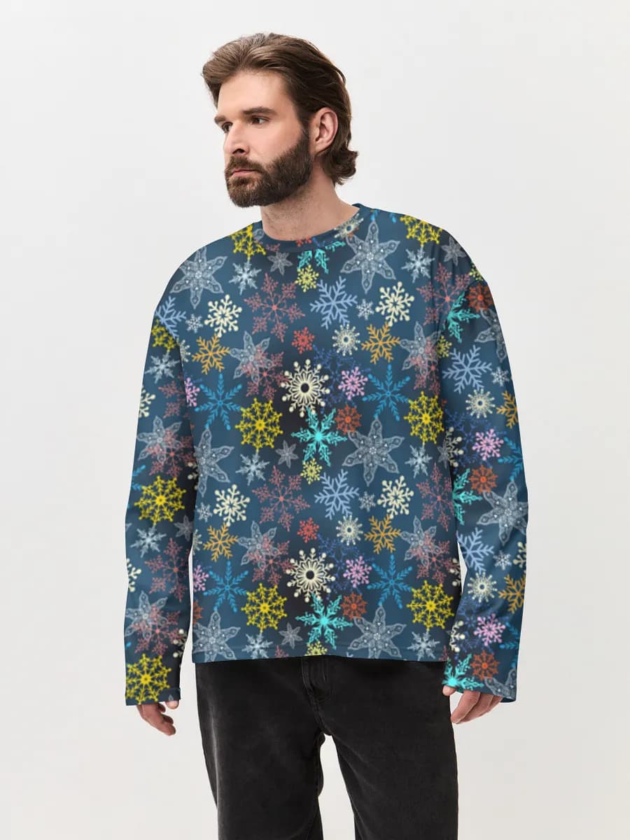 Men's oversized cotton long sleeve