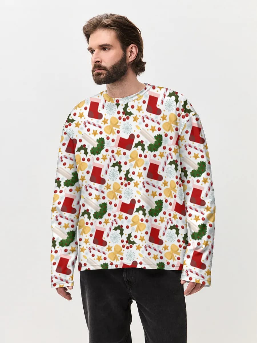 Men's oversized cotton long sleeve