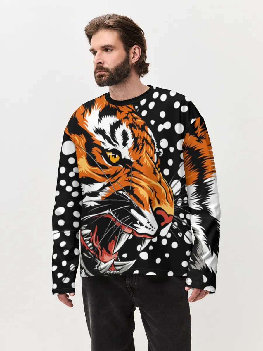 Men's oversized cotton long sleeve