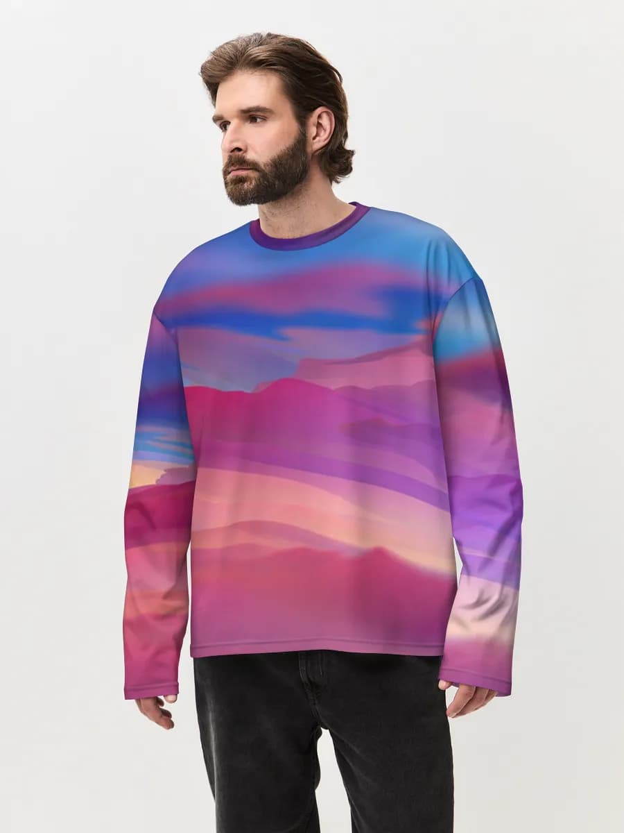 Men's oversized cotton long sleeve