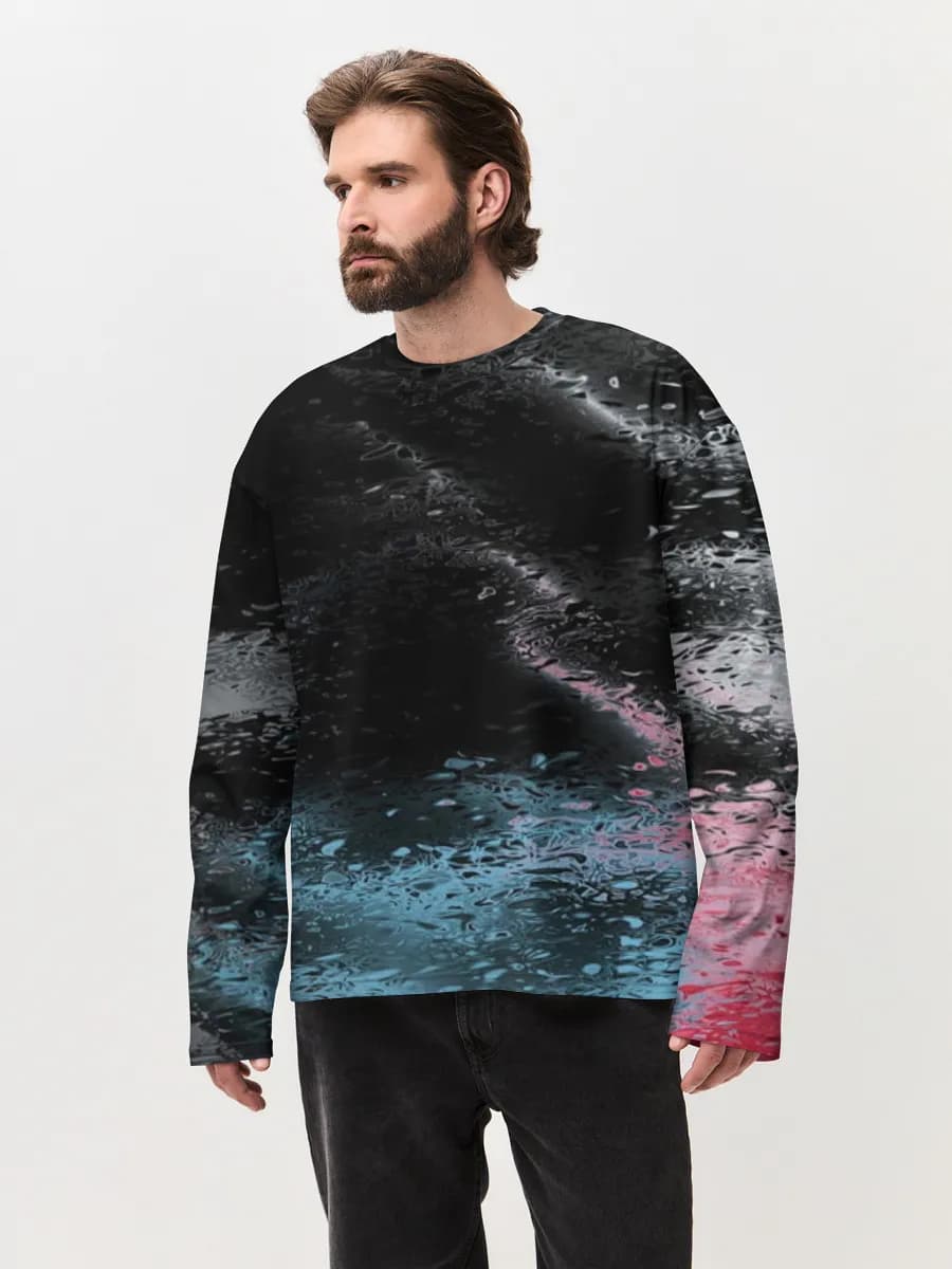 Men's oversized cotton long sleeve