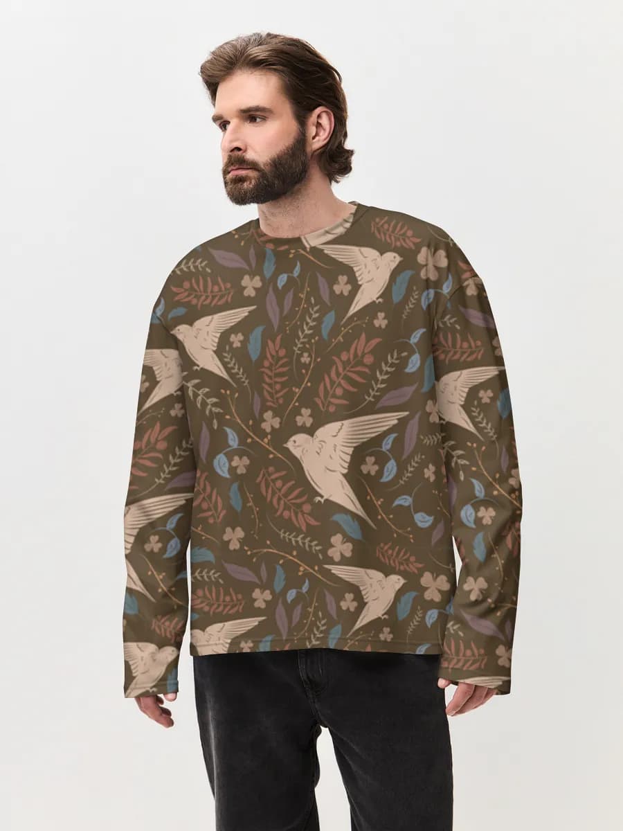 Men's oversized cotton long sleeve