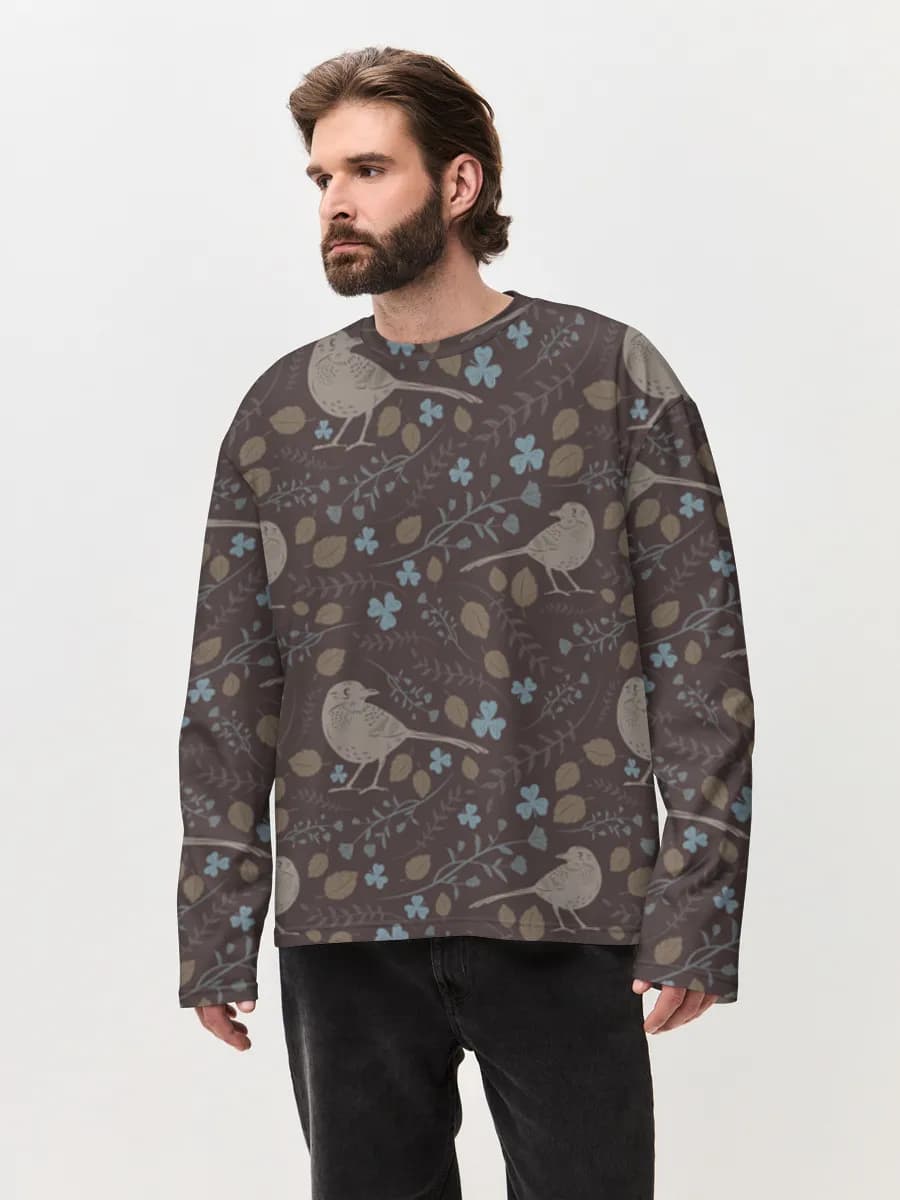 Men's oversized cotton long sleeve