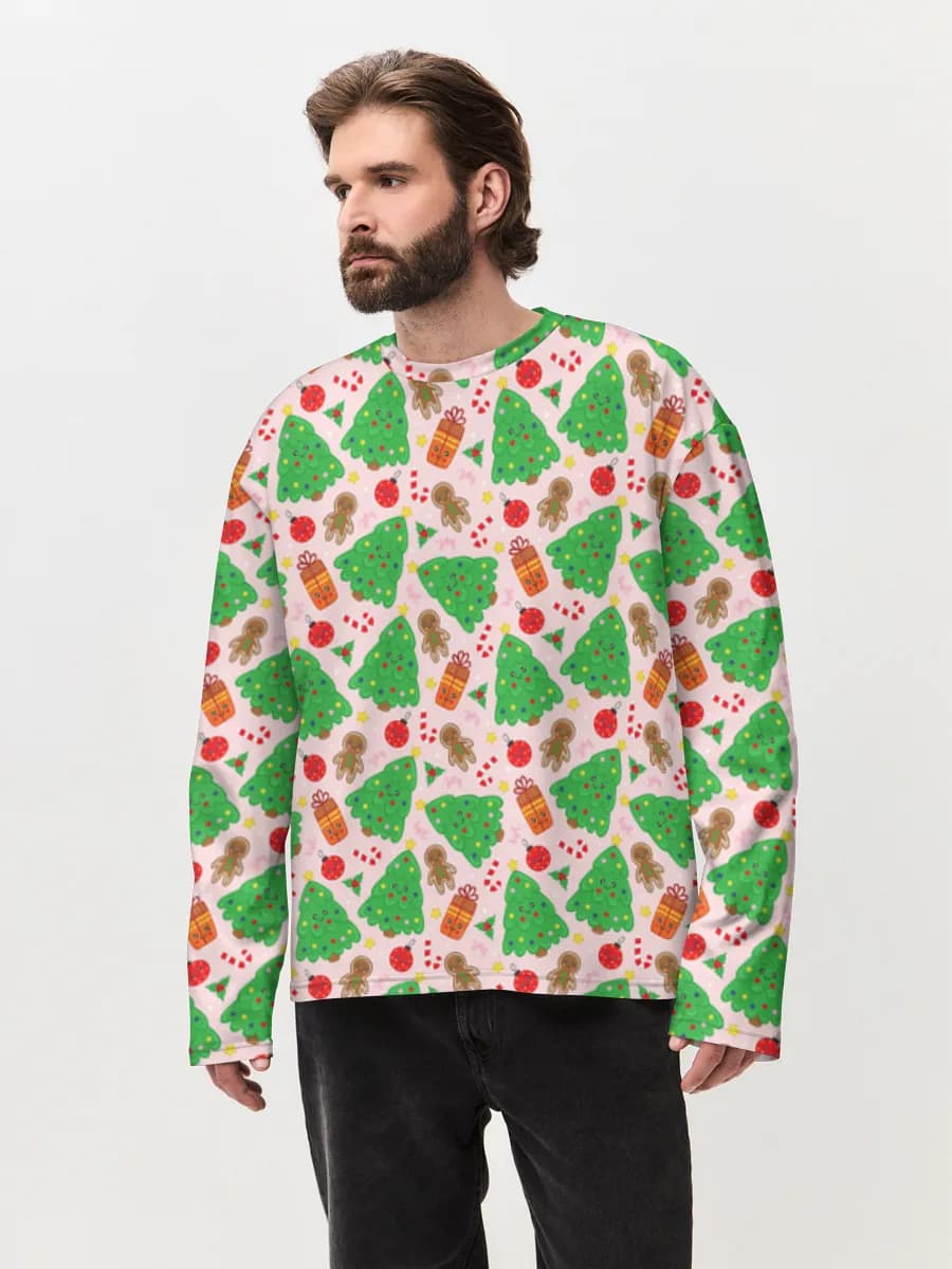 Men's oversized cotton long sleeve