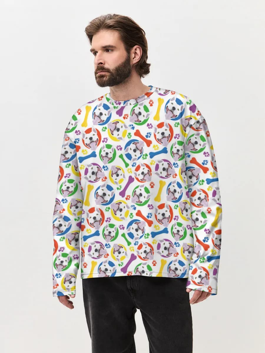 Men's oversized cotton long sleeve