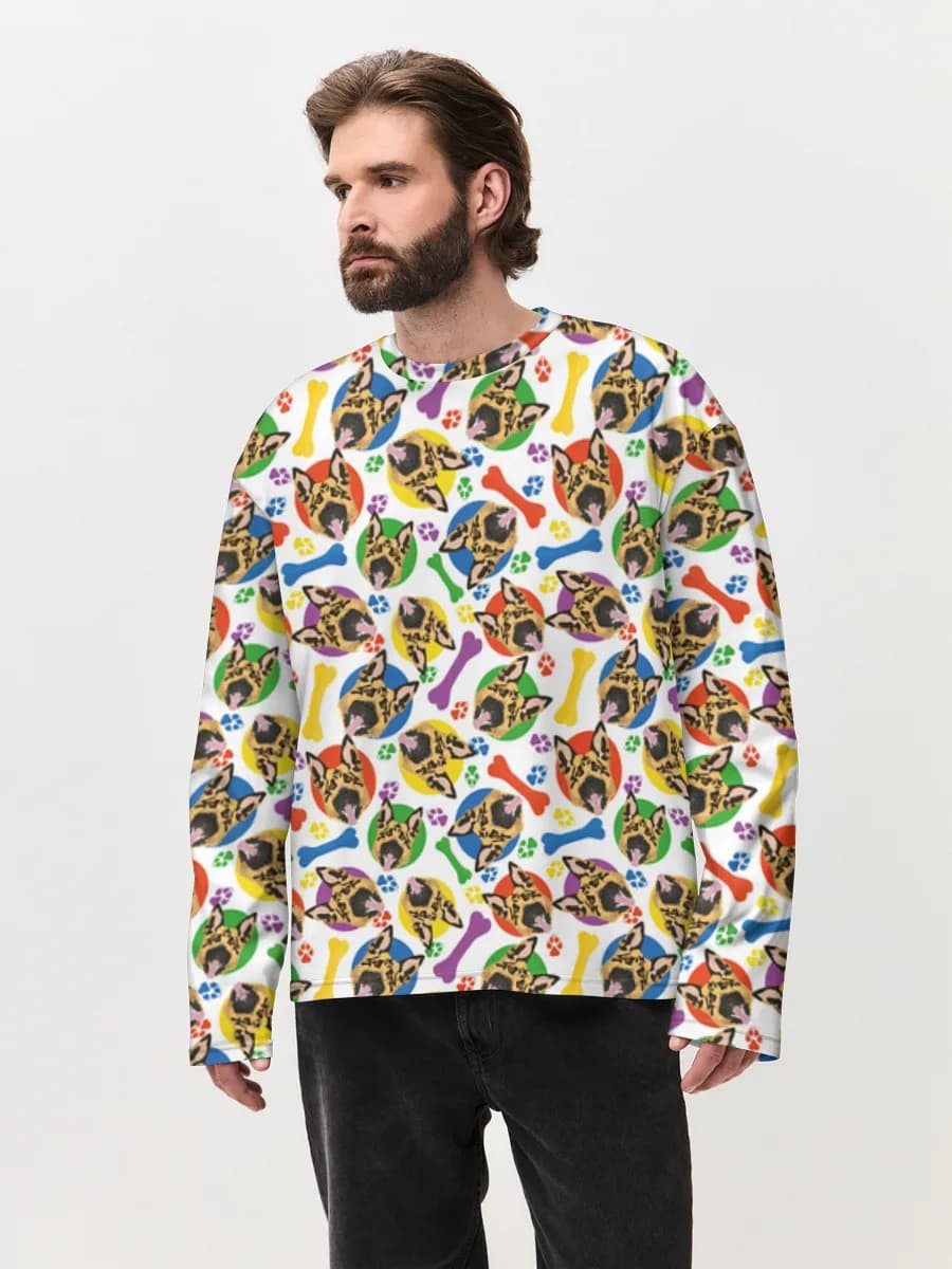 Men's oversized cotton long sleeve