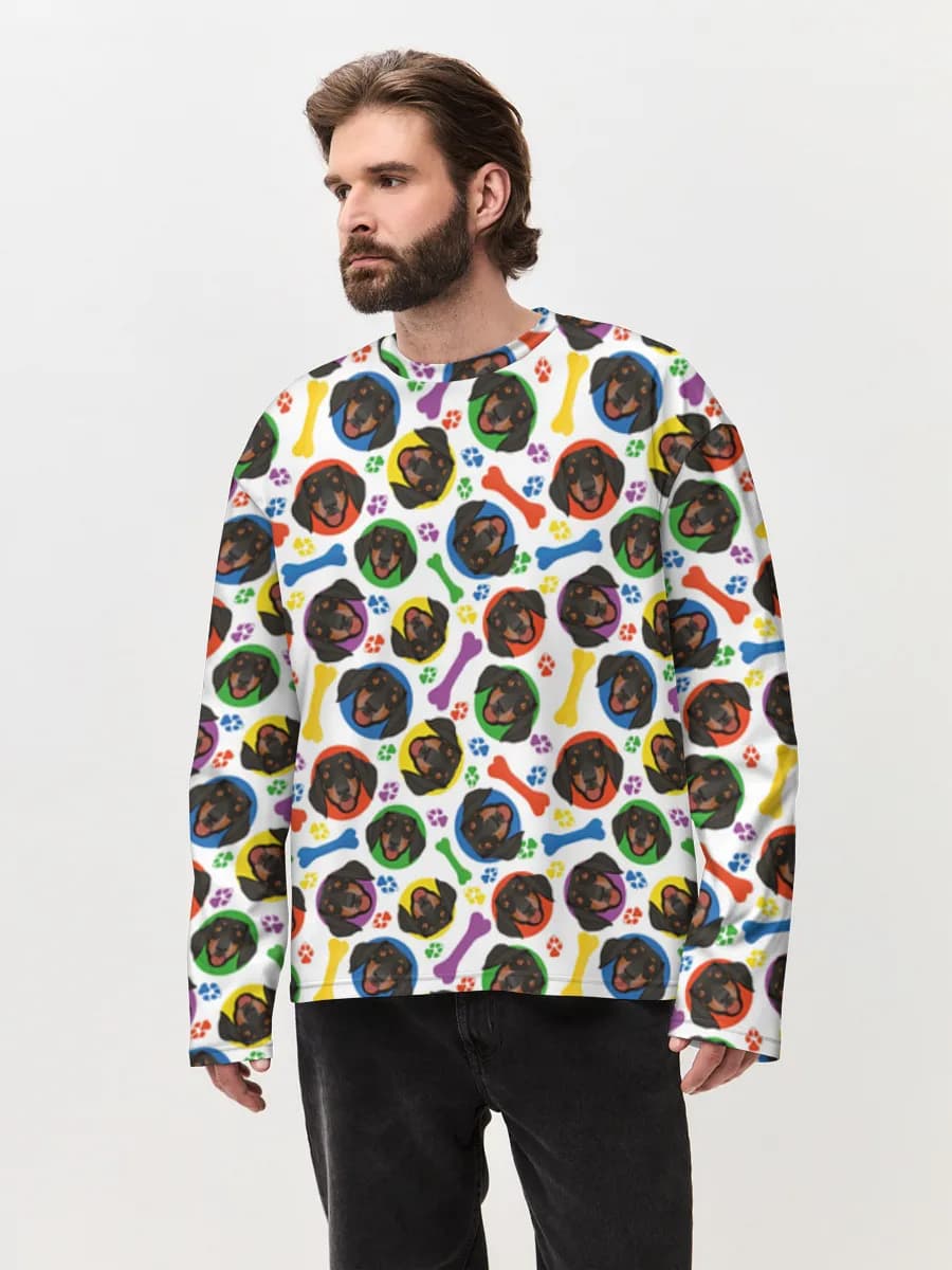 Men's oversized cotton long sleeve