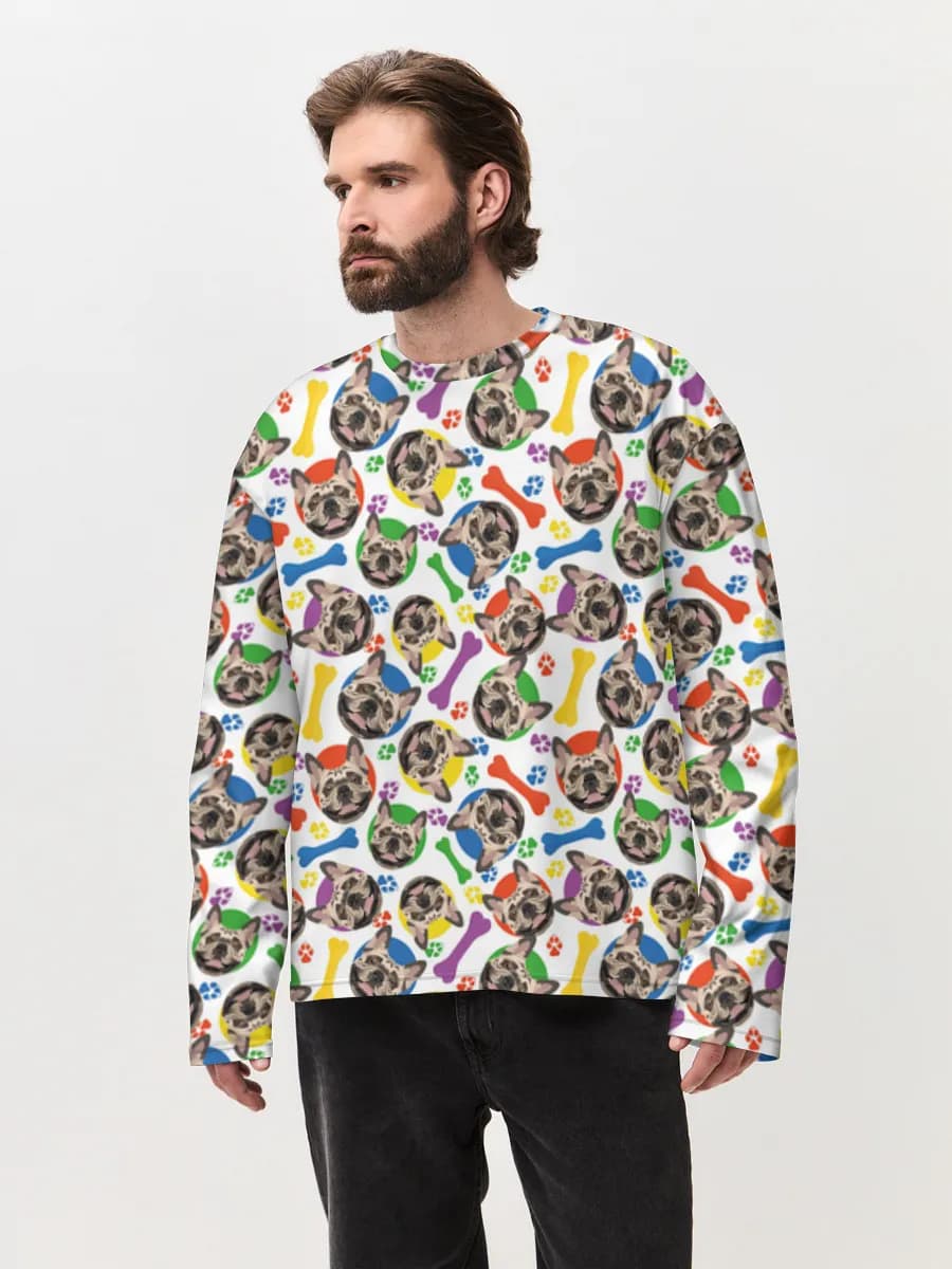 Men's oversized cotton long sleeve