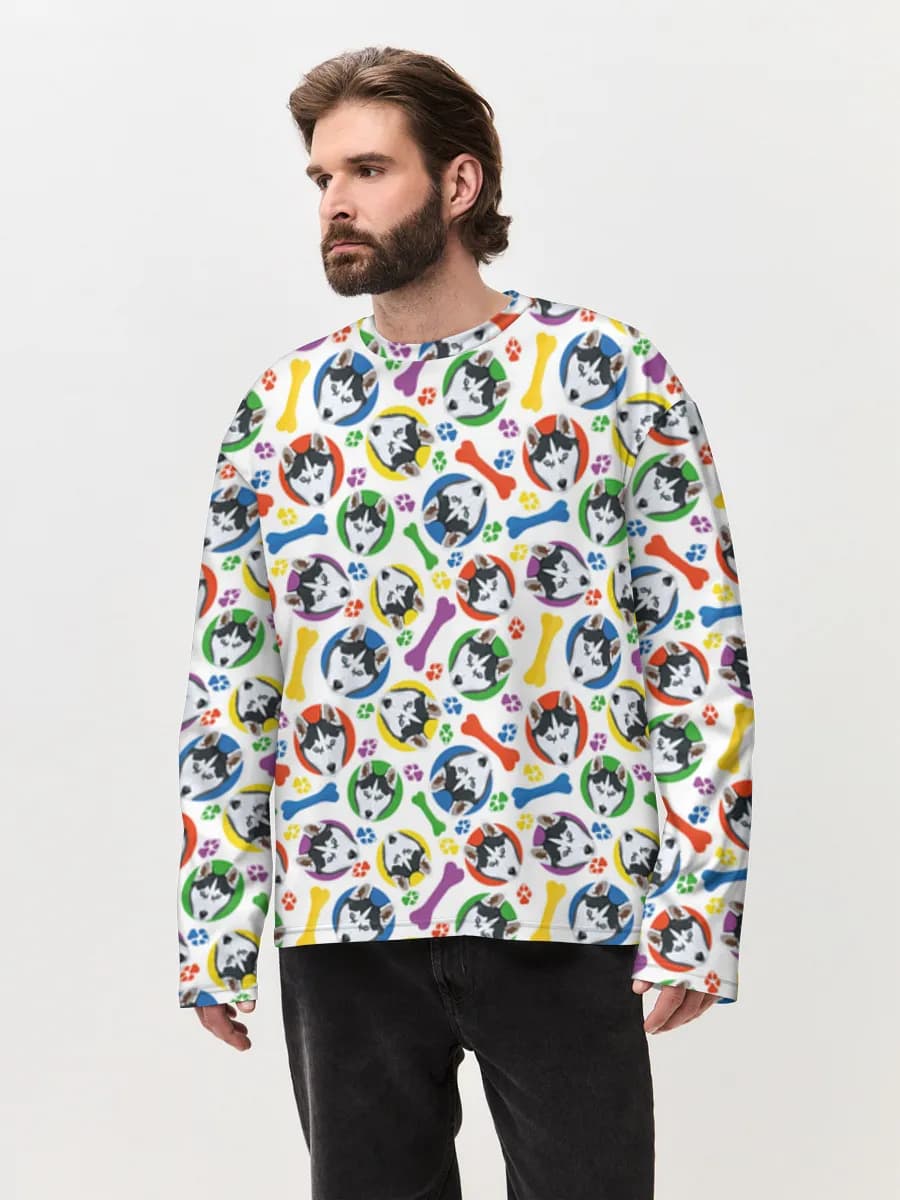 Men's oversized cotton long sleeve