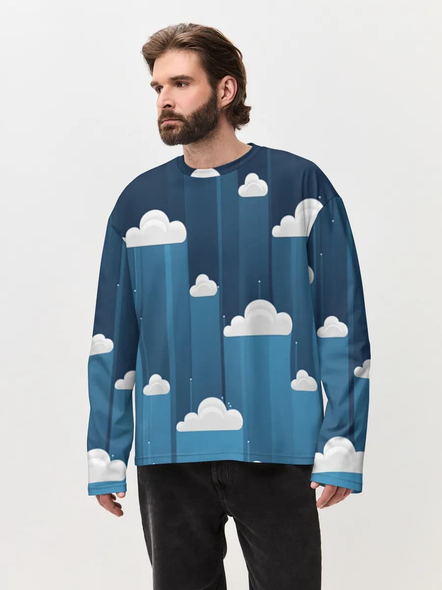 Men's oversized cotton long sleeve